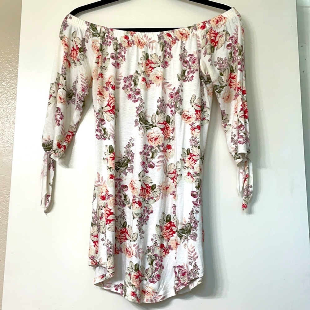 Off the shoulder floral top